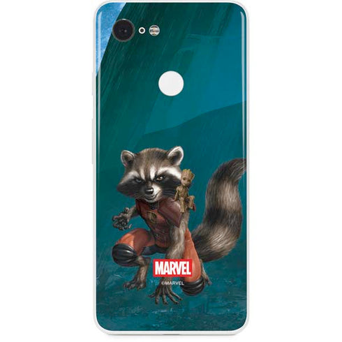 Marvel Rocket and Baby Groot Cosmic Bond Google Pixel 3 Skin